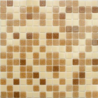 Стеклянная мозаика MIX3 коричневый (сетка)
