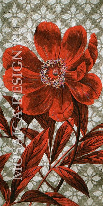 Sicis панно цветы из мозаики Flower power Flo 6c ACVT006