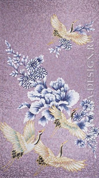 Sicis панно цветы из мозаики Flower power Flo ACVT143