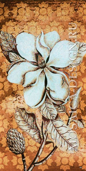 Sicis панно цветы из мозаики Flower power Flo 9c ACVT009