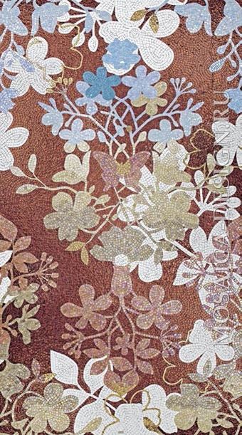 Sicis панно цветы из мозаики Dolium ACVT136