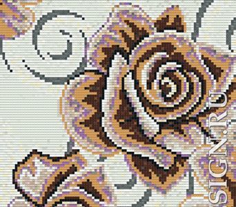 Мозаичное панно для ванной Цветвы MCVT190