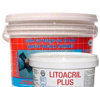 Litoacril plus. Дисперсионный клей для мозаики белого цвета Litoacril plus 1 кг, 5 кг